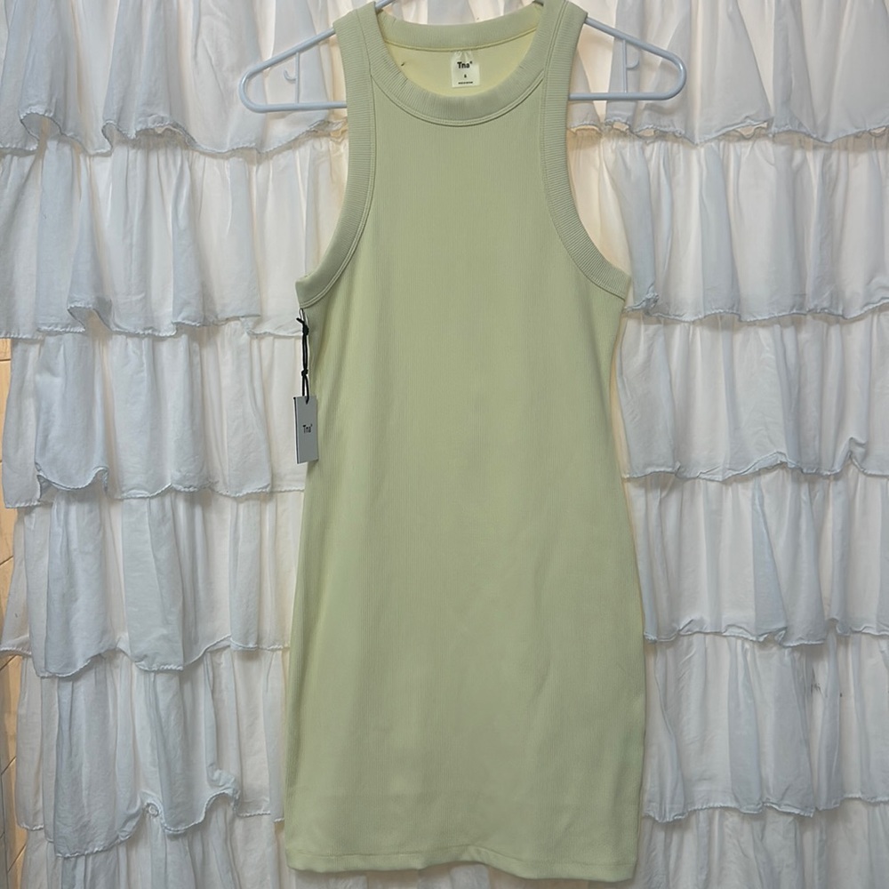 Aritzia yellow bodycon dress
